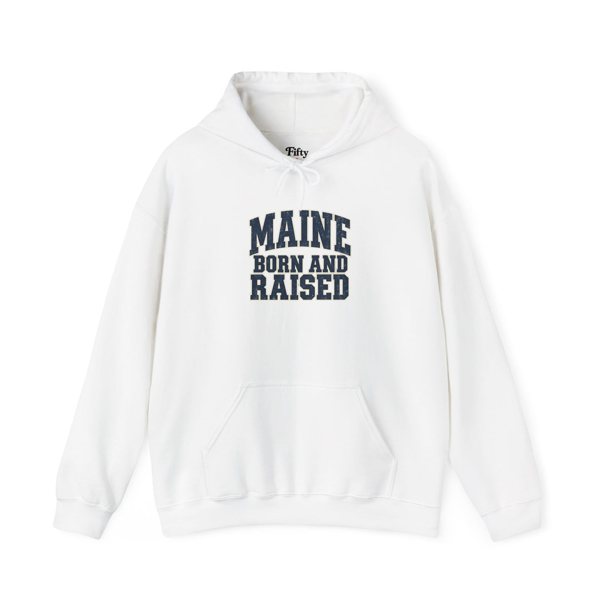 Maine Born and Raised Bold Athletic Unisex Hoodie Graphic