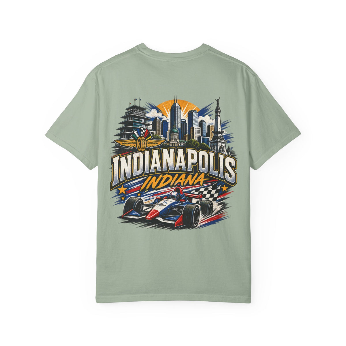 Indianapolis Indiana Unisex Comfort Color 1717 Streetwear Graphic Tee