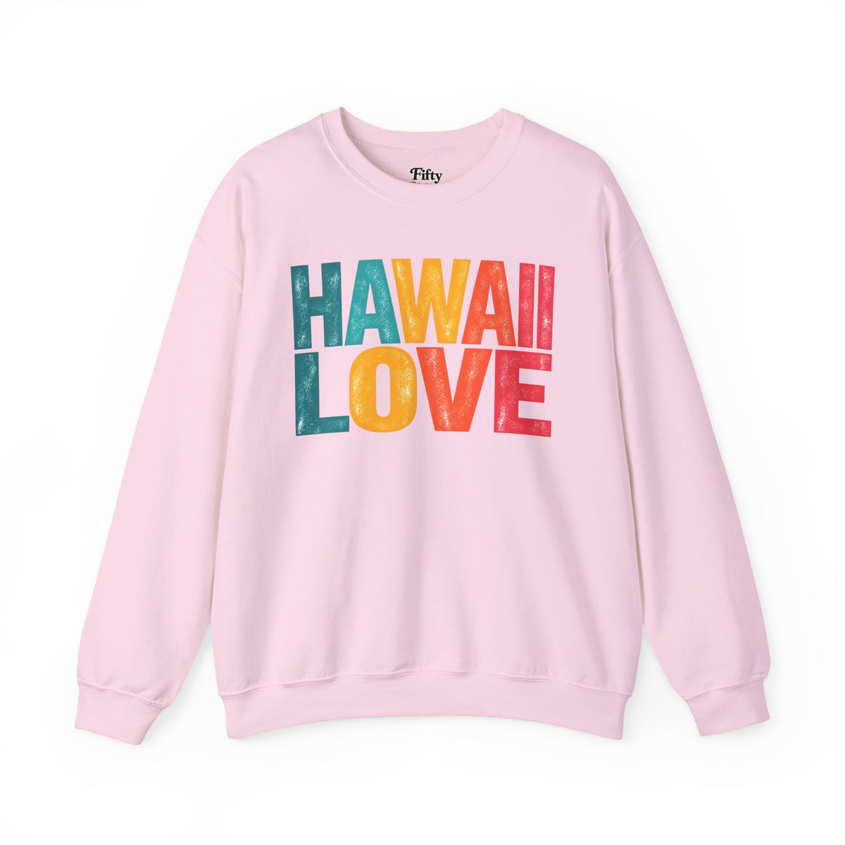 Hawaii Love Unisex Crewneck Sweatshirt State Name Graphic