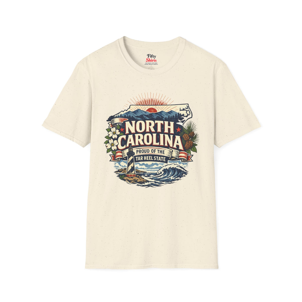 North Carolina State Pride Unisex Softstyle T Shirt State Pride Graphic Tee Collections FS03