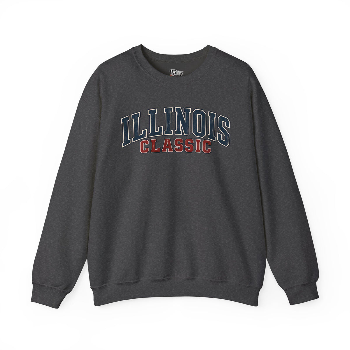 Illinois Classic Unisex Crewneck Sweatshirt State Name Graphic
