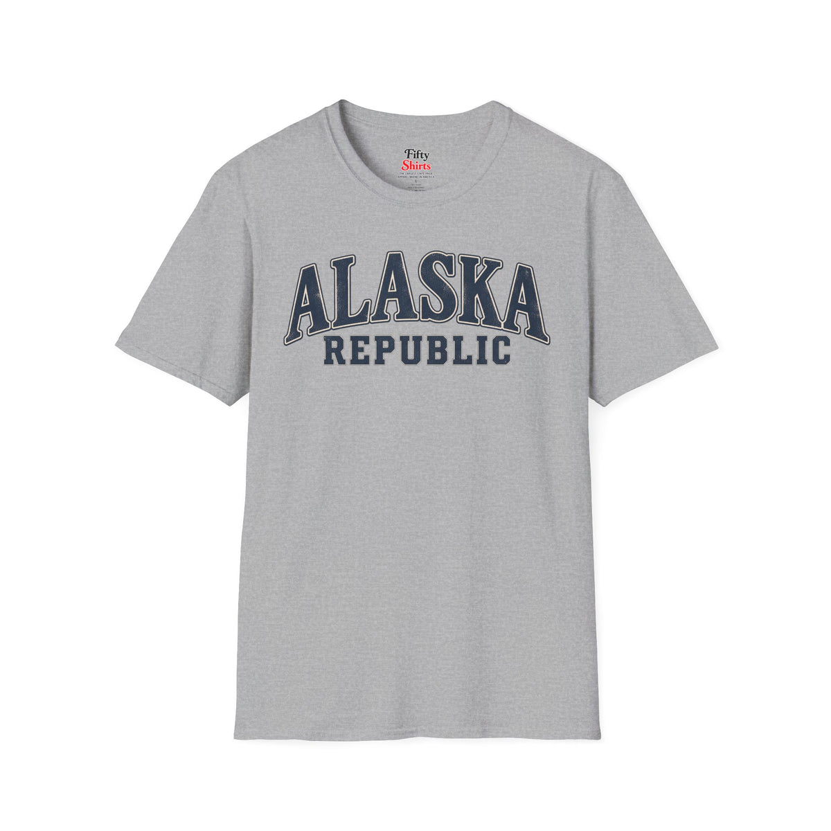 Alaska Republic Unisex Softstyle T Shirt State Name Graphic Tee