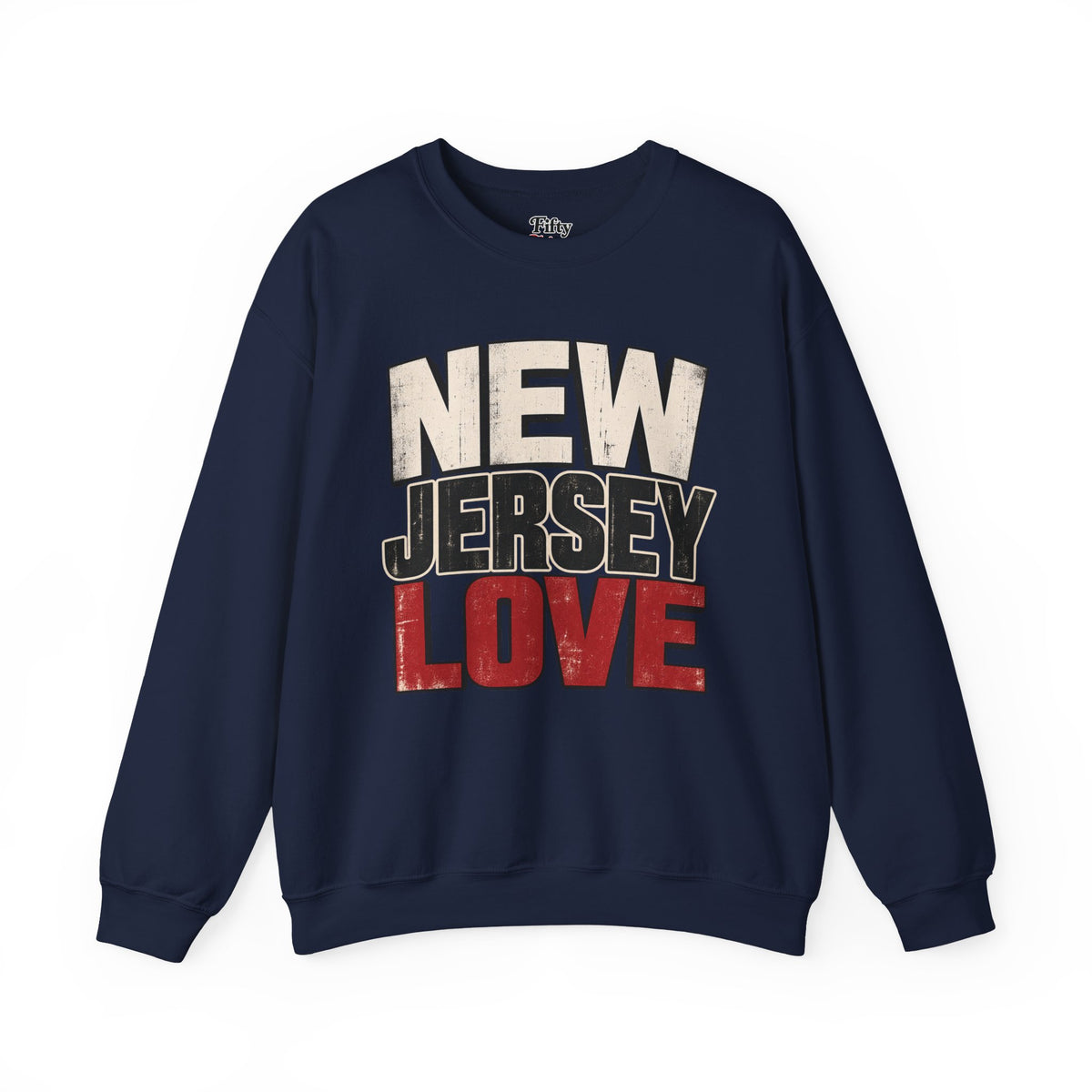 New Jersey Love Unisex Crewneck Sweatshirt State Name Graphic