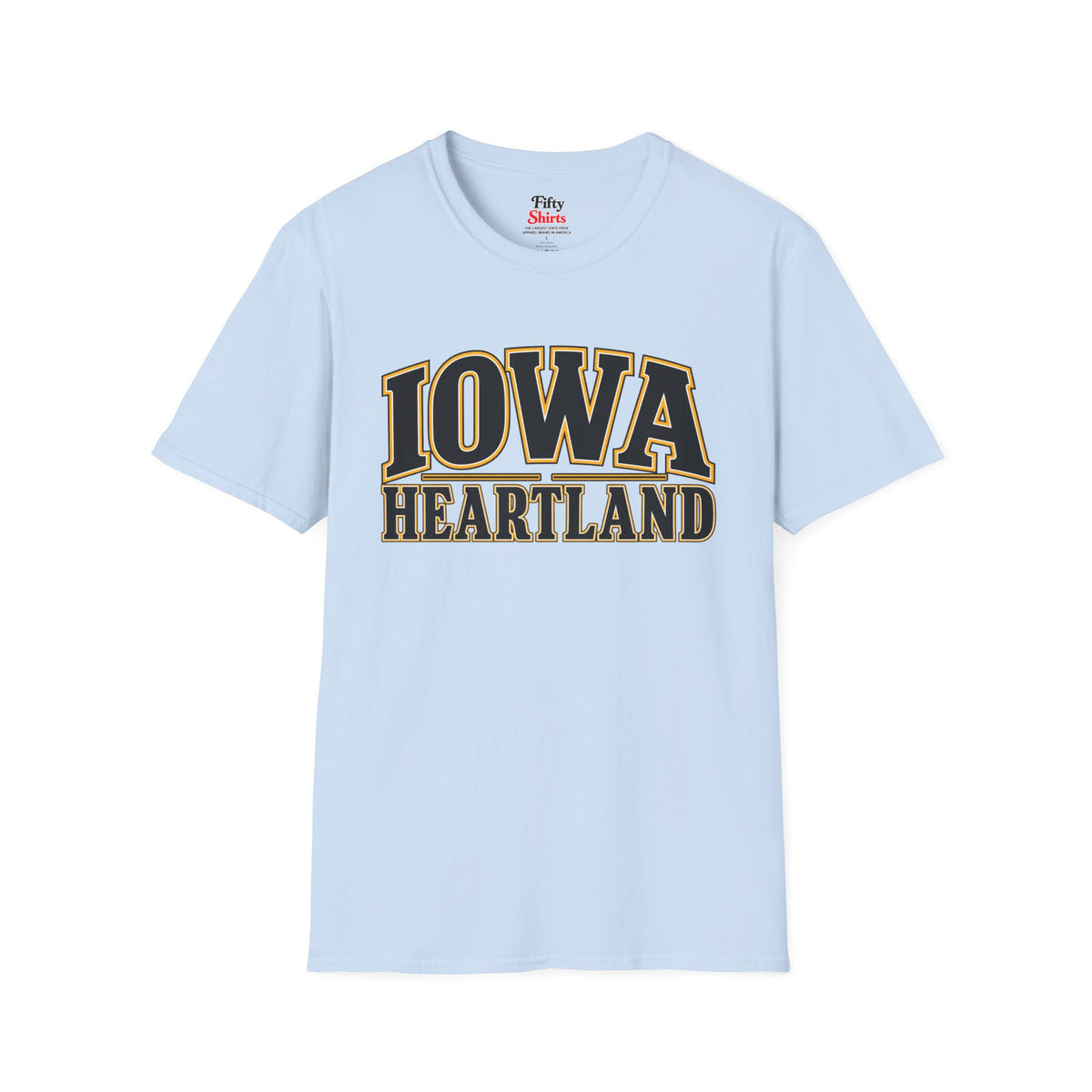 Iowa Heartland Unisex Softstyle T Shirt State Name Graphic Tee