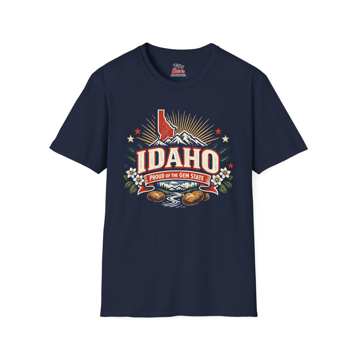 Idaho State Pride Unisex Softstyle T Shirt State Pride Graphic Tee Collections FS03