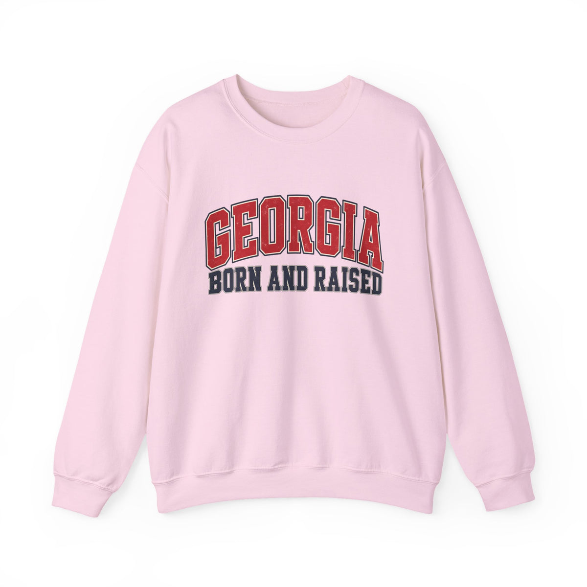 Georgia Born and Raised Vintage Collegiate Unisex Sweatshirt Graphic