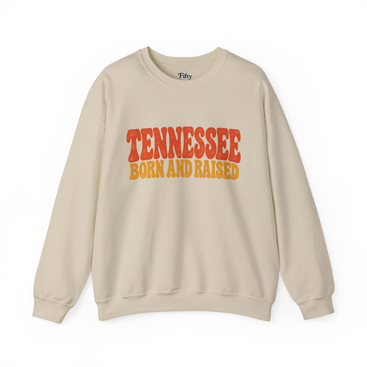 Tennessee Born and Raised Retro 1970s Unisex Sweatshirt Graphic