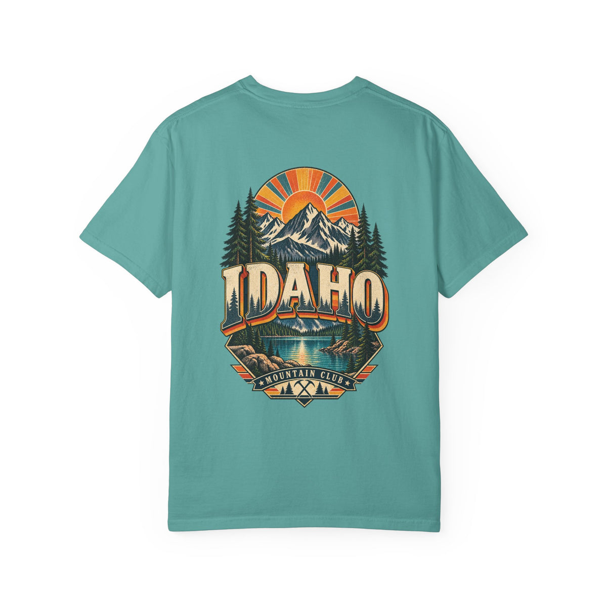 Idaho 1970s Mountain Club Unisex Comfort Color 1717 Streetwear Graphic Tee