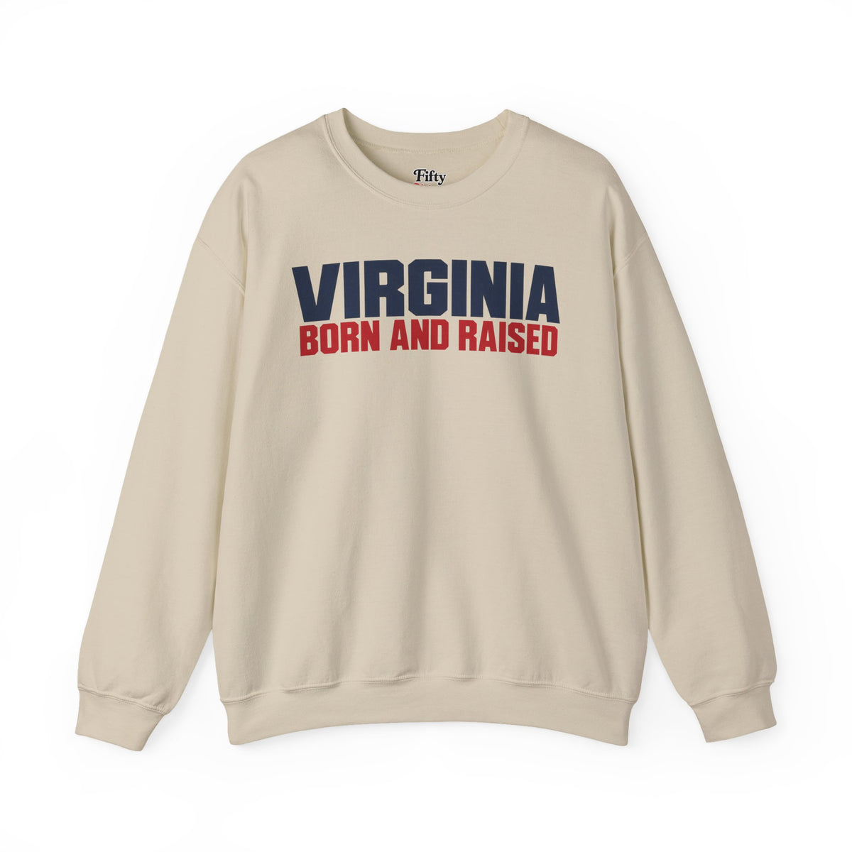 Virginia Born and Raised Minimal Modern Unisex Sweatshirt Graphic