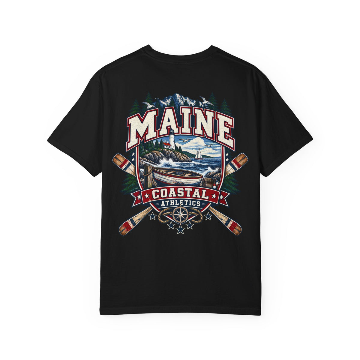 Maine Coastal Athletics Unisex Comfort Color 1717 Streetwear Graphic Tee