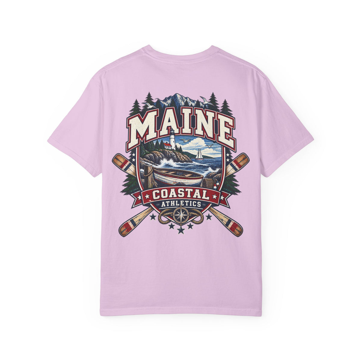 Maine Coastal Athletics Unisex Comfort Color 1717 Streetwear Graphic Tee