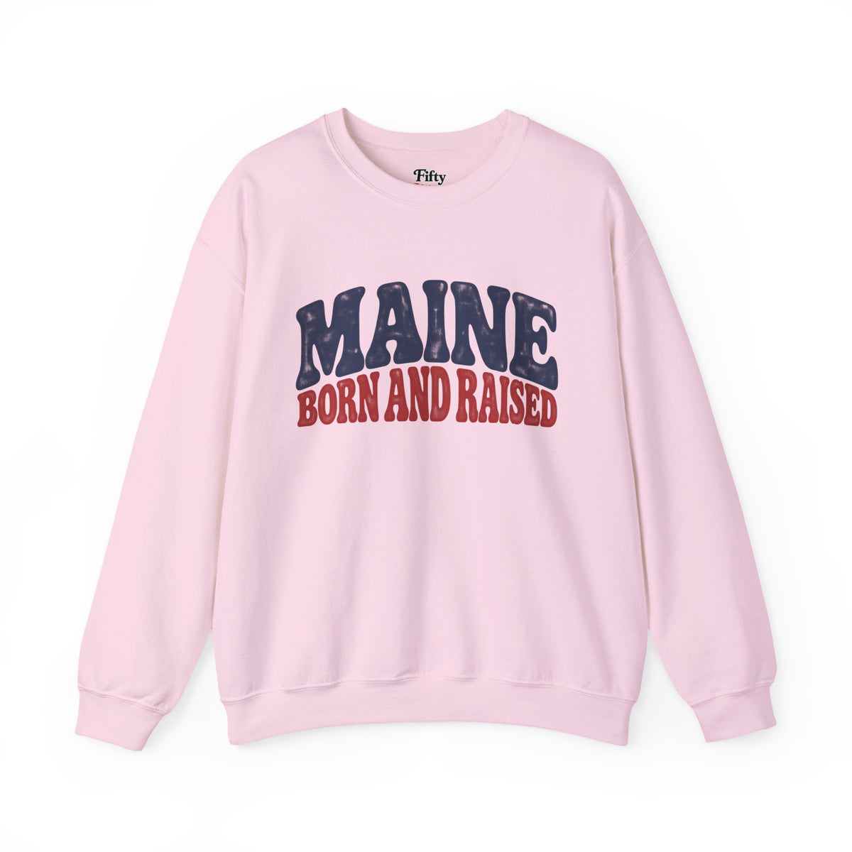 Maine Born and Raised Retro Americana Unisex Sweatshirt Graphic