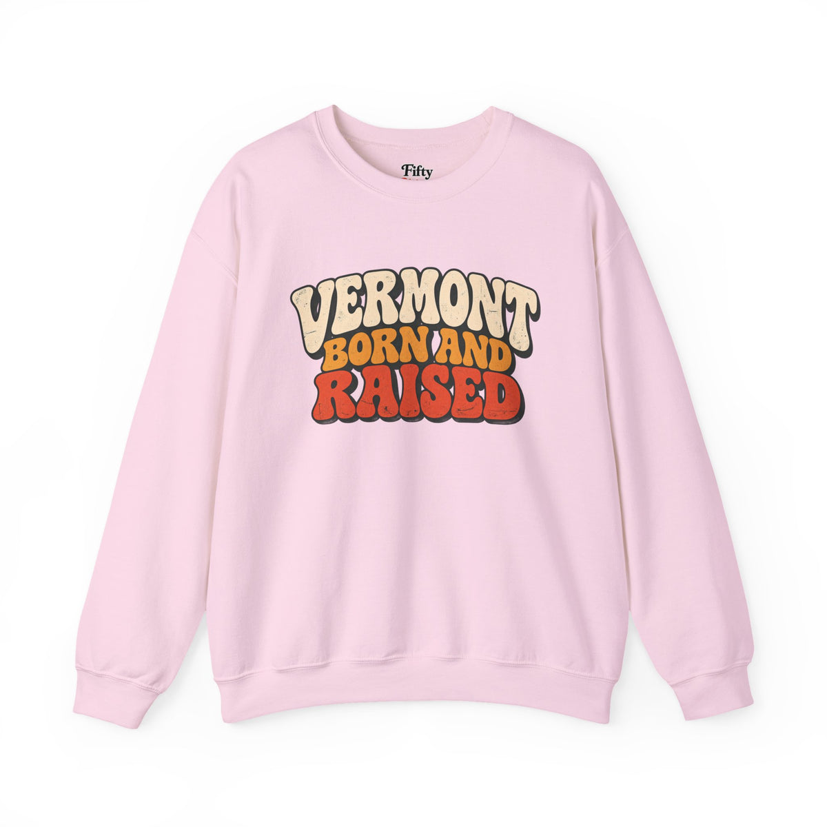 Vermont Born and Raised Retro 1970s Unisex Sweatshirt Graphic
