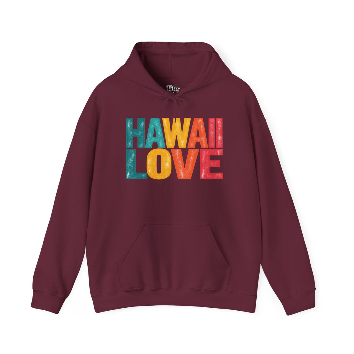 Hawaii Love Unisex Hoodie State Name Graphic