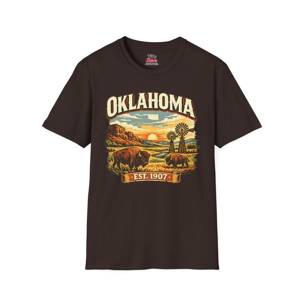 Vintage Oklahoma Heritage Unisex Softstyle T Shirt State Pride Graphic Tee Collections FS03