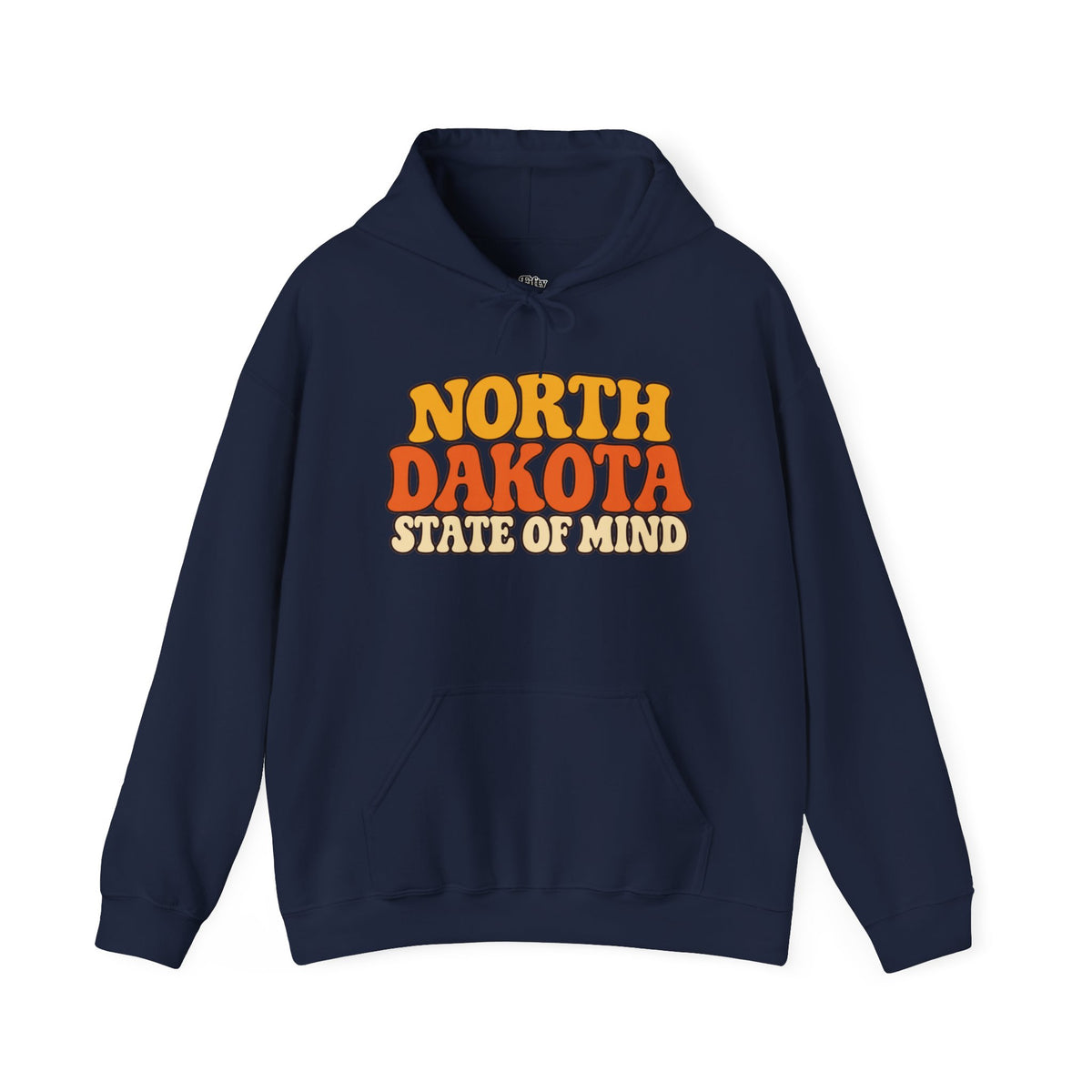 North Dakota State Of Mind Unisex Hoodie State Name Graphic