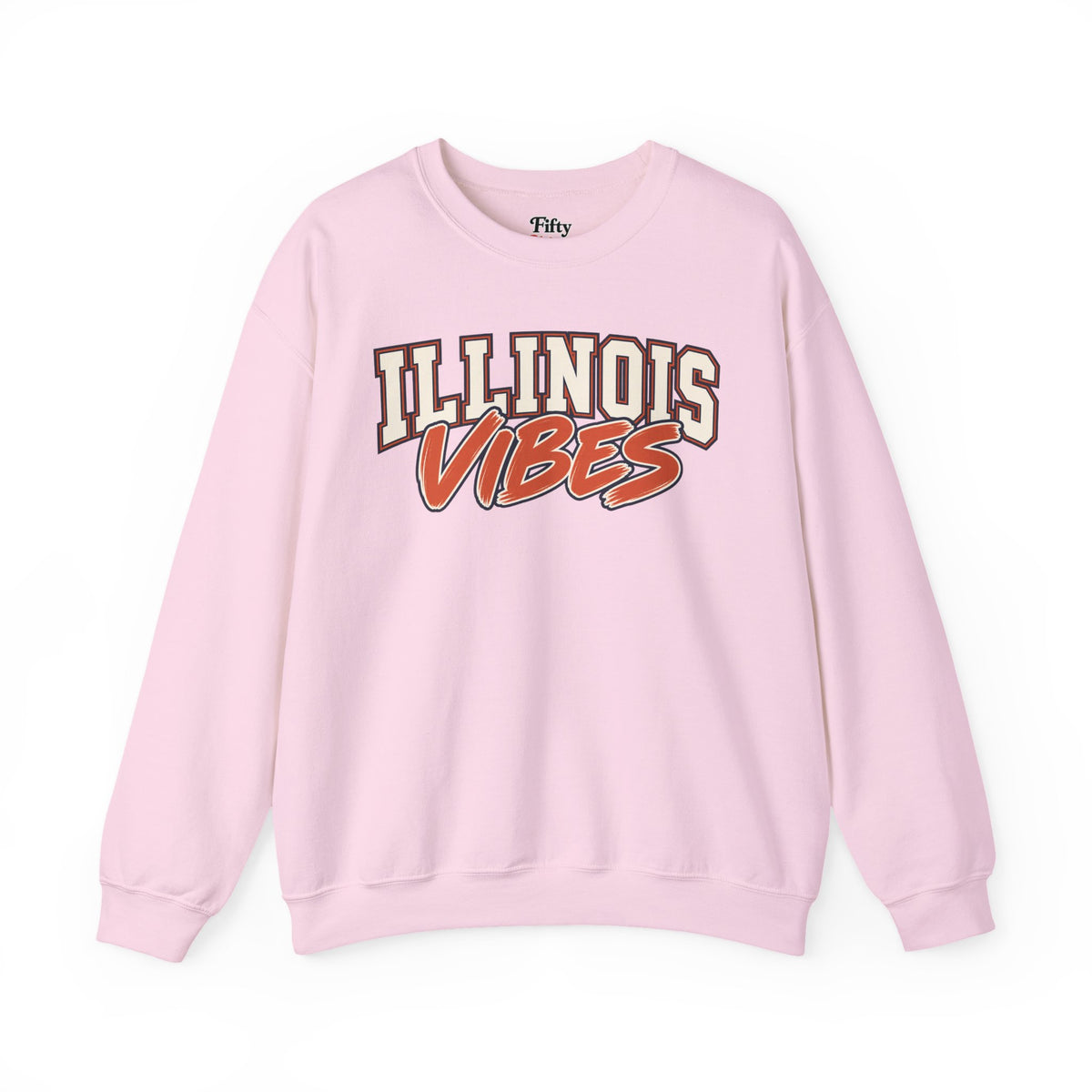Illinois Vibes Unisex Crewneck Sweatshirt State Name Graphic