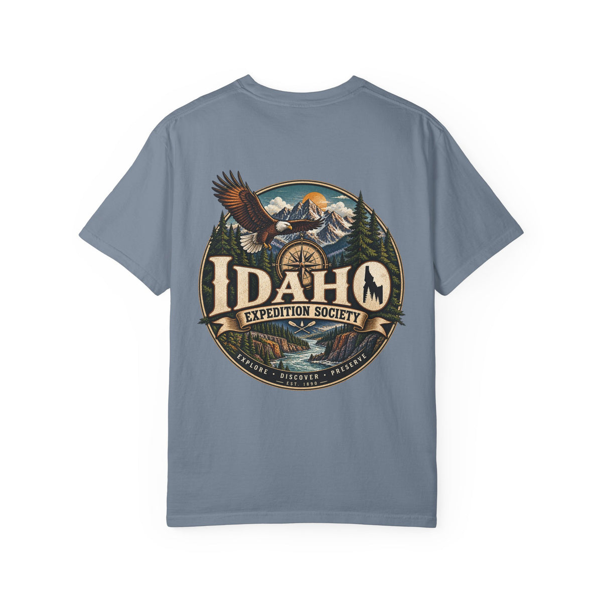Idaho Expedition Society Unisex Comfort Color 1717 Streetwear Graphic Tee