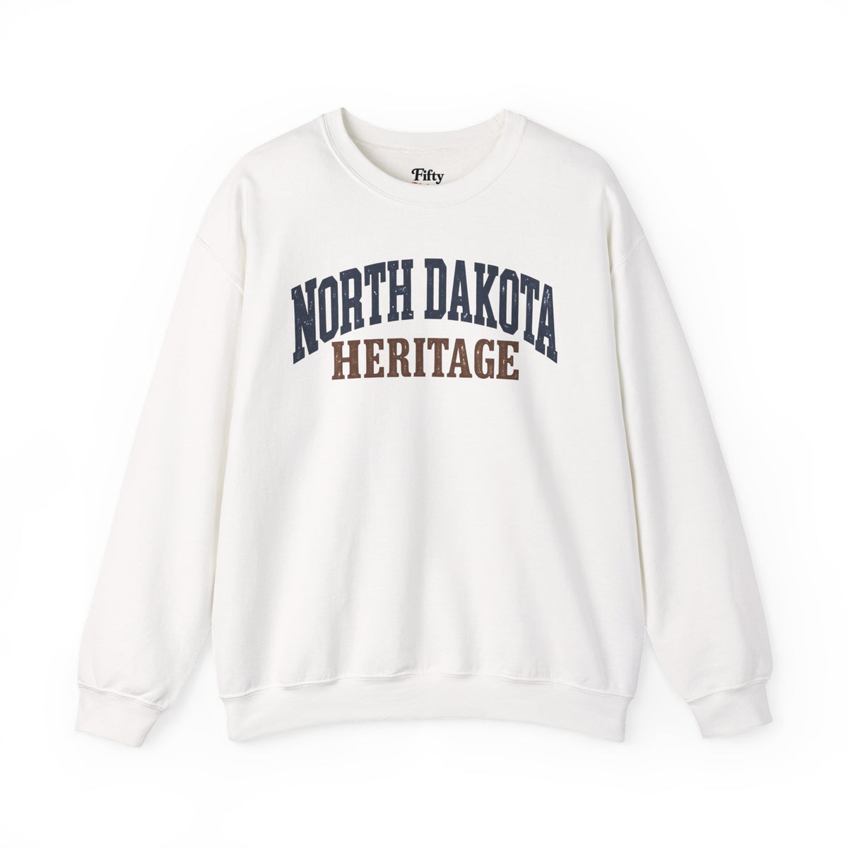 North Dakota Heritage Unisex Crewneck Sweatshirt State Name Graphic