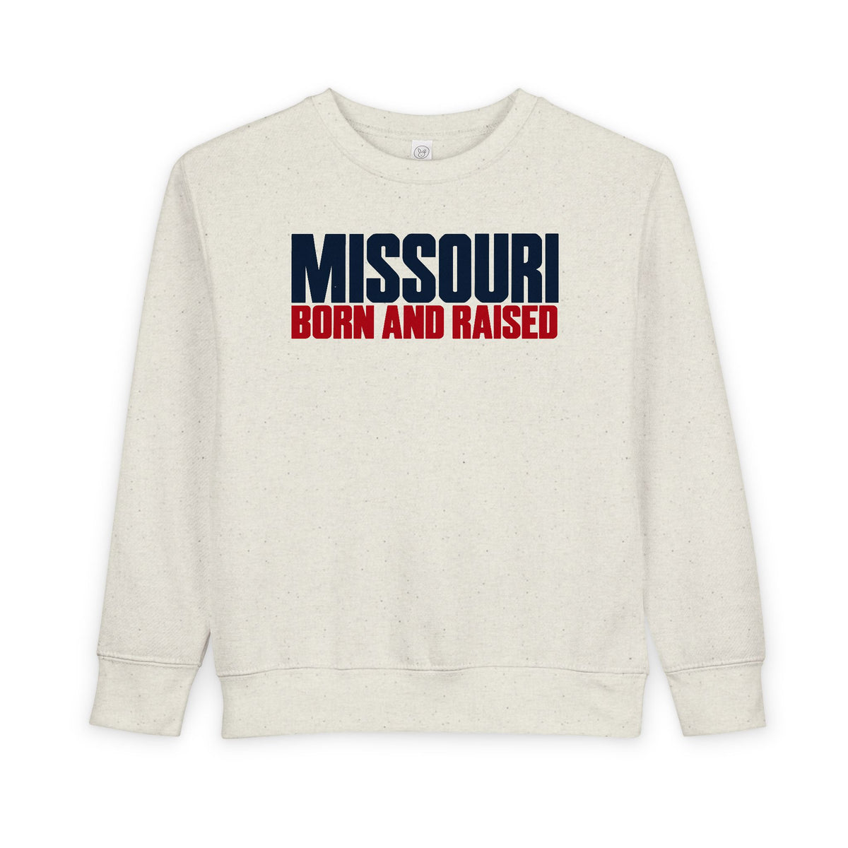 Missouri Born and Raised Modern Streetwear Unisex Toddler Sweatshirt Graphic