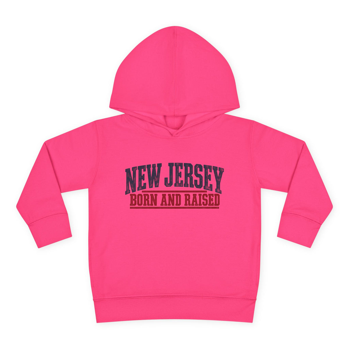 New Jersey Born and Raised Vintage Americana Unisex Toddler Pullover Fleece Hoodie