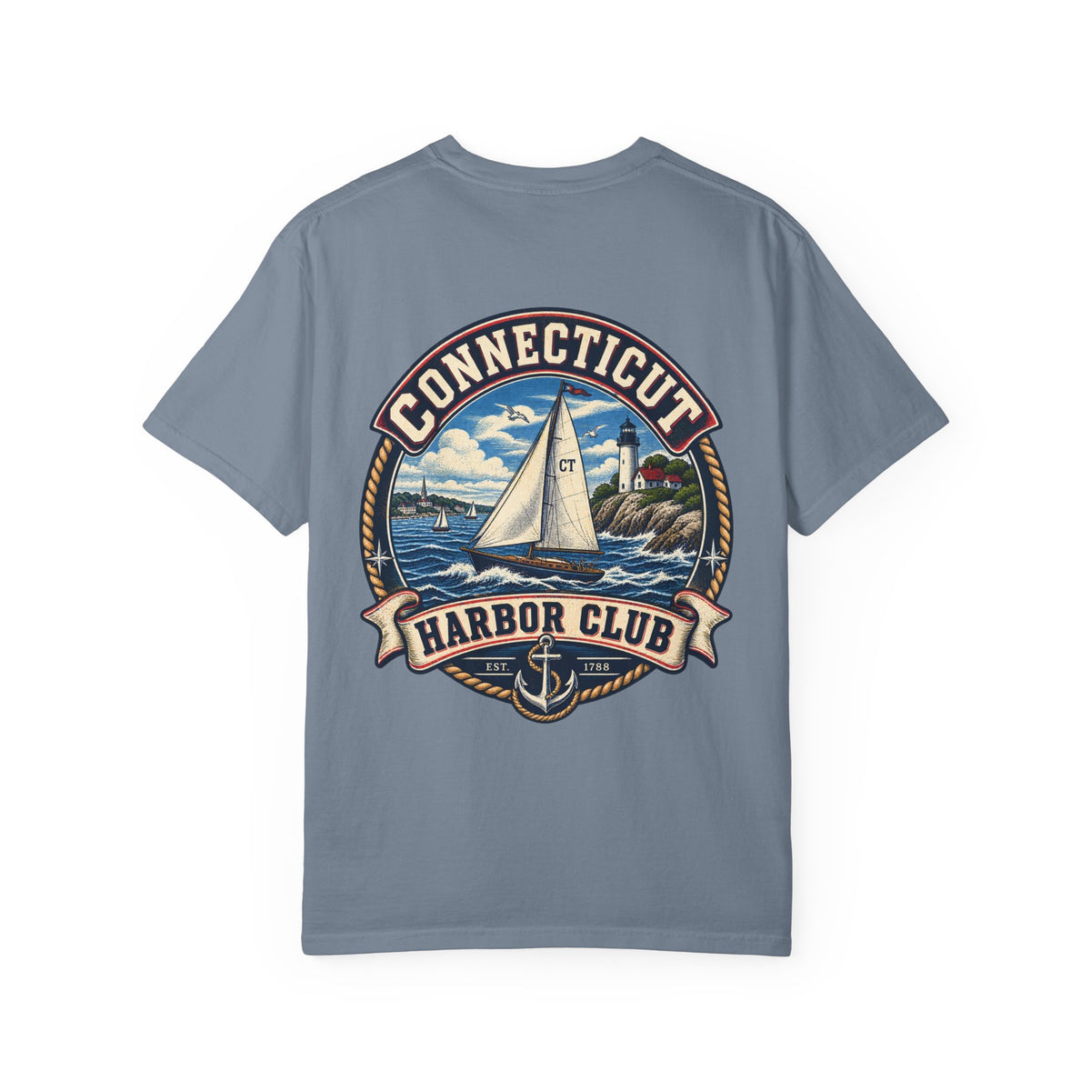 Connecticut Harbor Club Unisex Comfort Color 1717 Streetwear Graphic Tee
