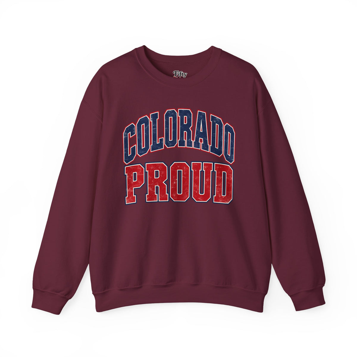 Colorado Proud Unisex Crewneck Sweatshirt State Name Graphic