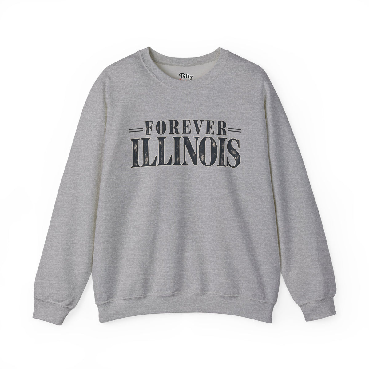Forever Illinois Unisex Crewneck Sweatshirt State Name Graphic
