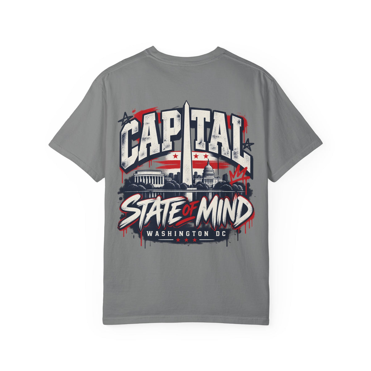 Washington DC Capital State of Mind Unisex Comfort Color 1717 Streetwear Graphic Tee
