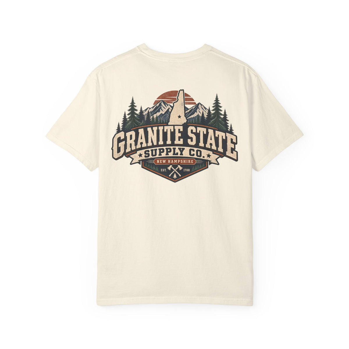 New Hampshire Granite State Supply Co Unisex Comfort Color 1717 Streetwear Graphic Tee