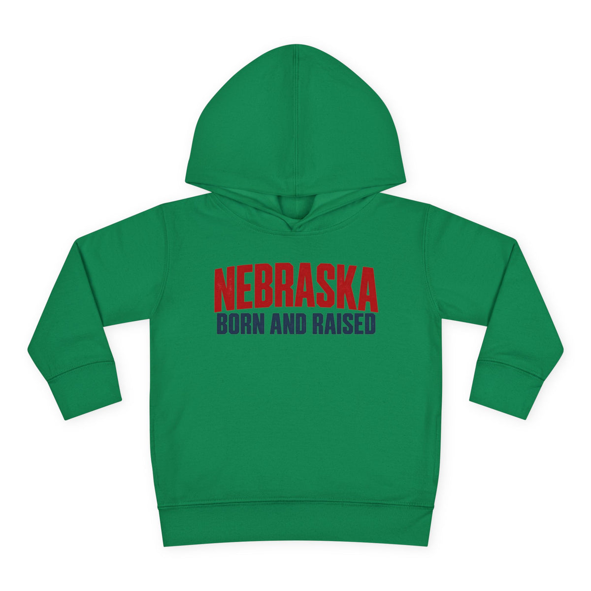 Nebraska Born and Raised Minimal Heritage Unisex Toddler Pullover Fleece Hoodie