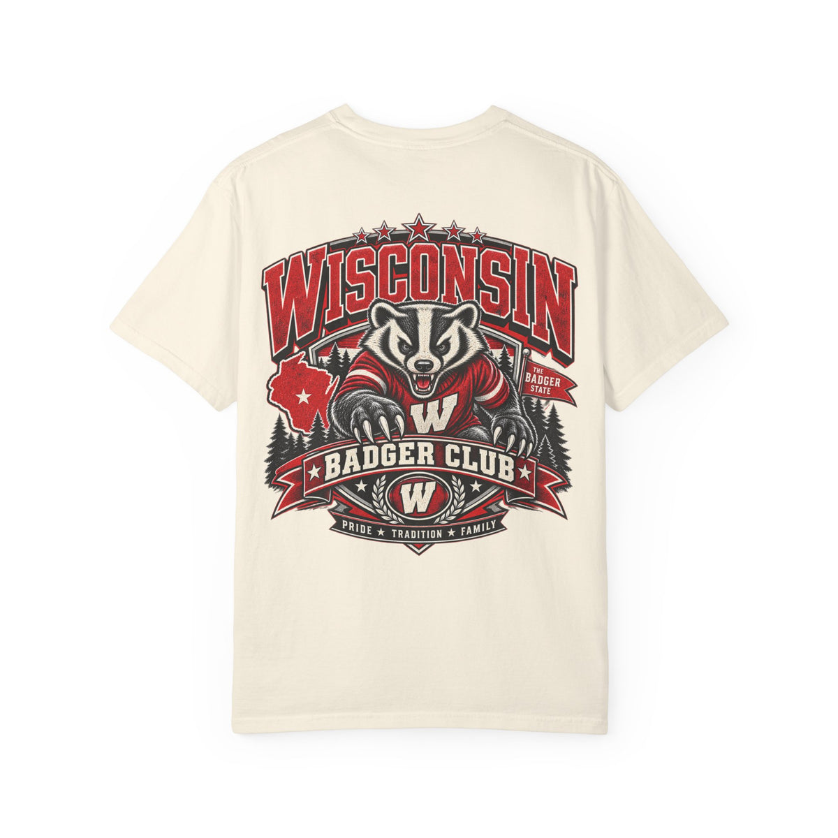 Wisconsin Badger Club Unisex Comfort Color 1717 Streetwear Graphic Tee