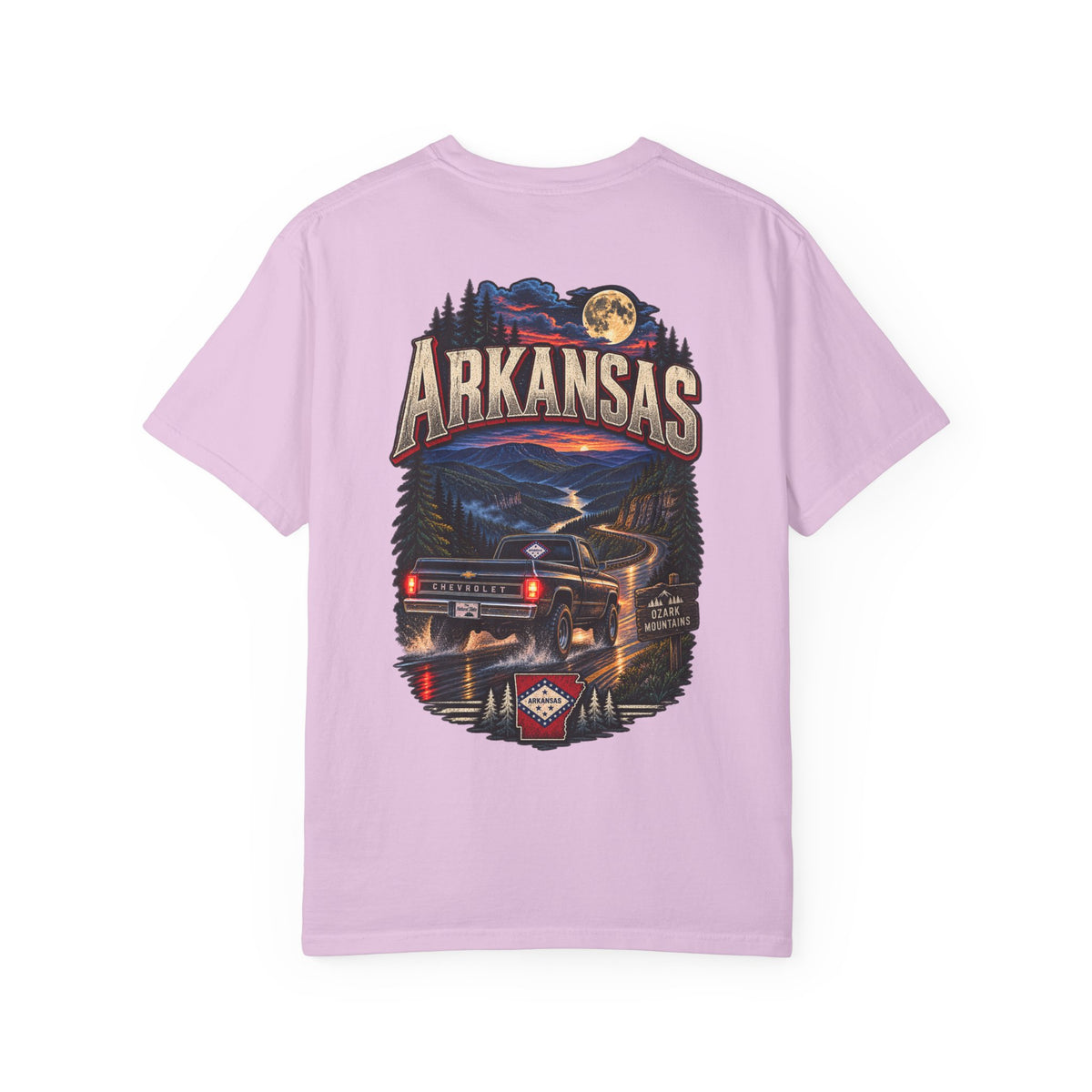 Arkansas Night Drive Unisex Comfort Color 1717 Streetwear Graphic Tee