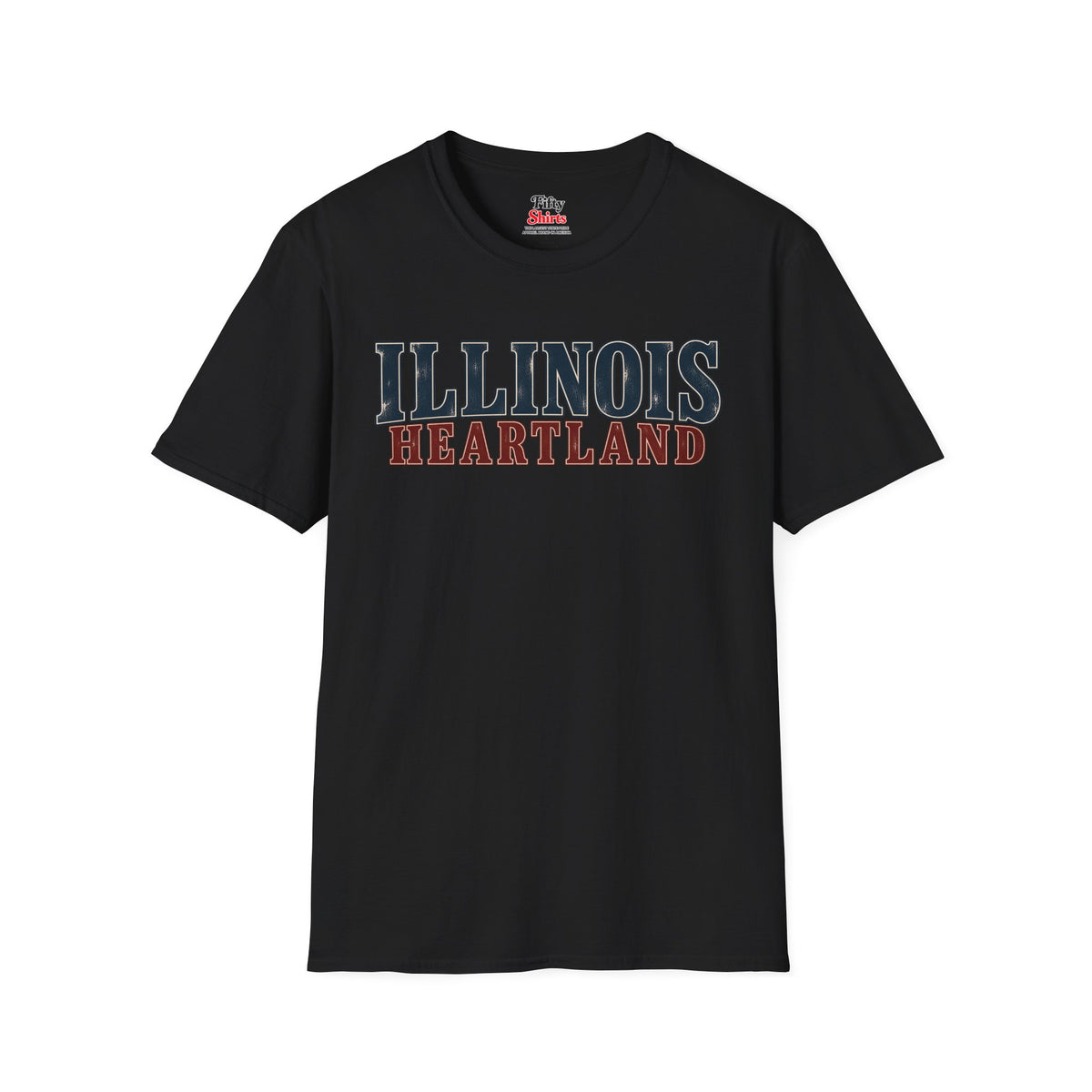 Illinois Heartland Unisex Softstyle T Shirt State Name Graphic Tee