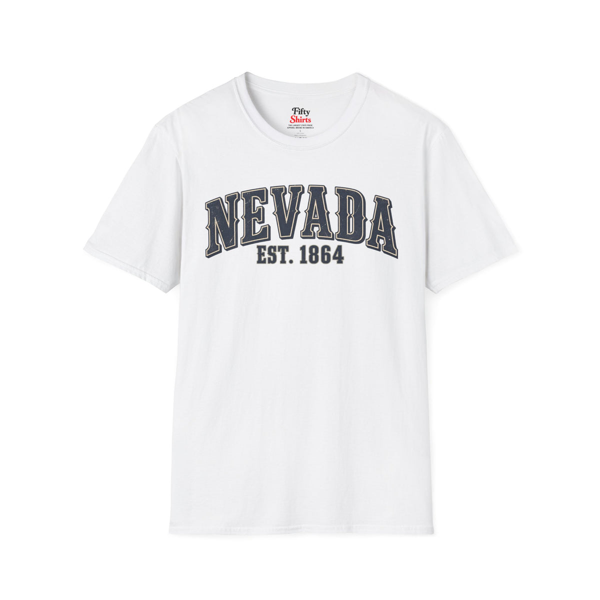 Nevada Est 1864 Unisex Softstyle T Shirt State Name Graphic Tee