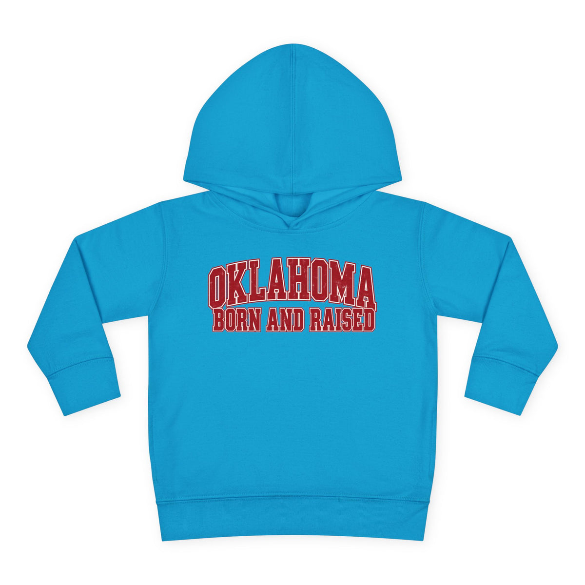 Oklahoma Born and Raised Vintage Collegiate Unisex Toddler Pullover Fleece Hoodie
