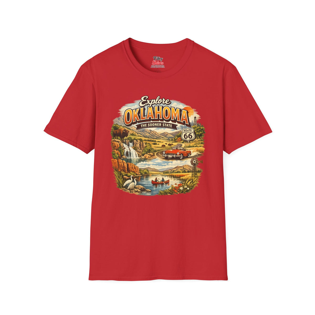 Explore Oklahoma Unisex Softstyle T Shirt State Pride Graphic Tee Collections FS03