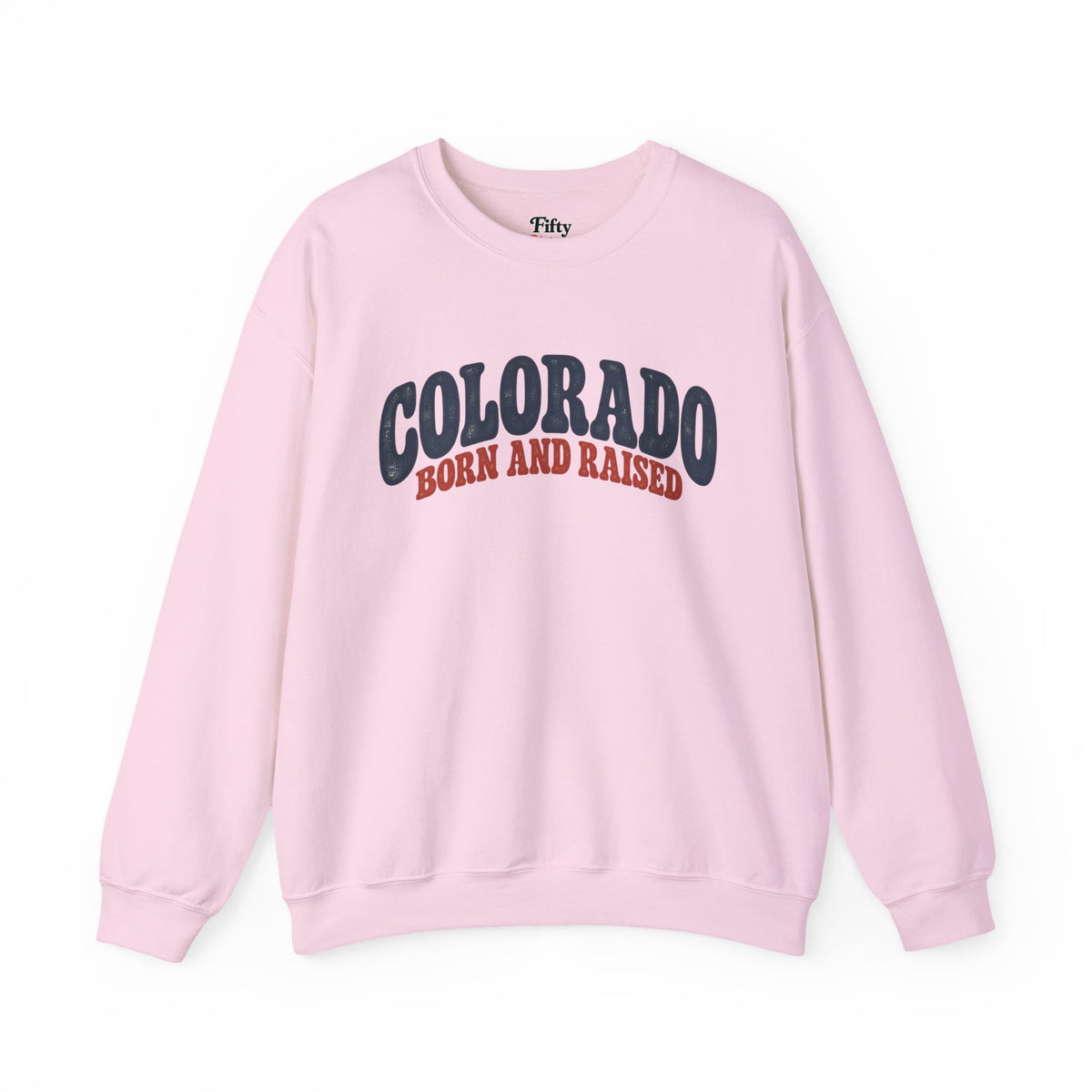 Colorado Born and Raised Retro 1970s Unisex Sweatshirt Graphic