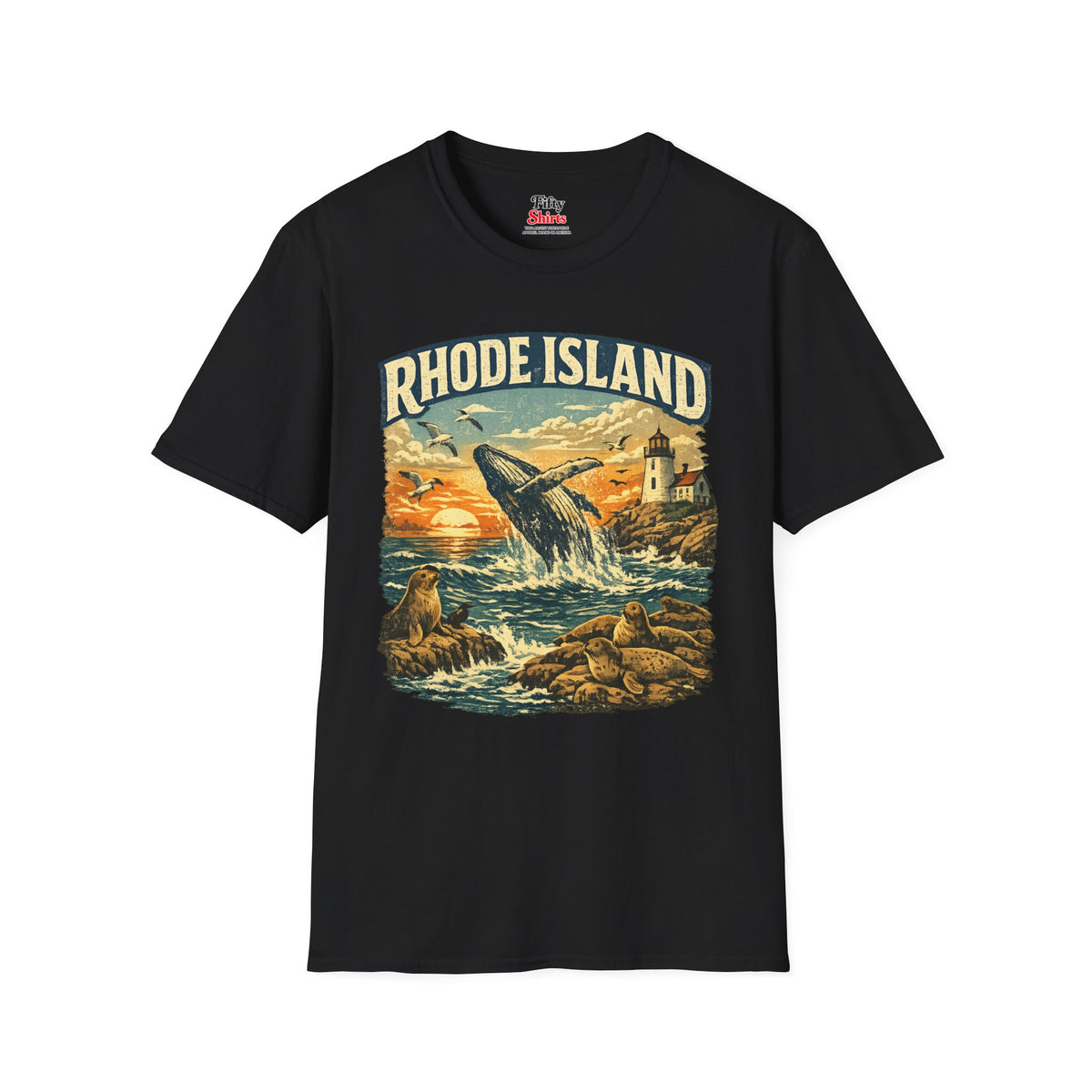 Rhode Island Wildlife Unisex Softstyle T Shirt State Pride Graphic Tee Collections FS03