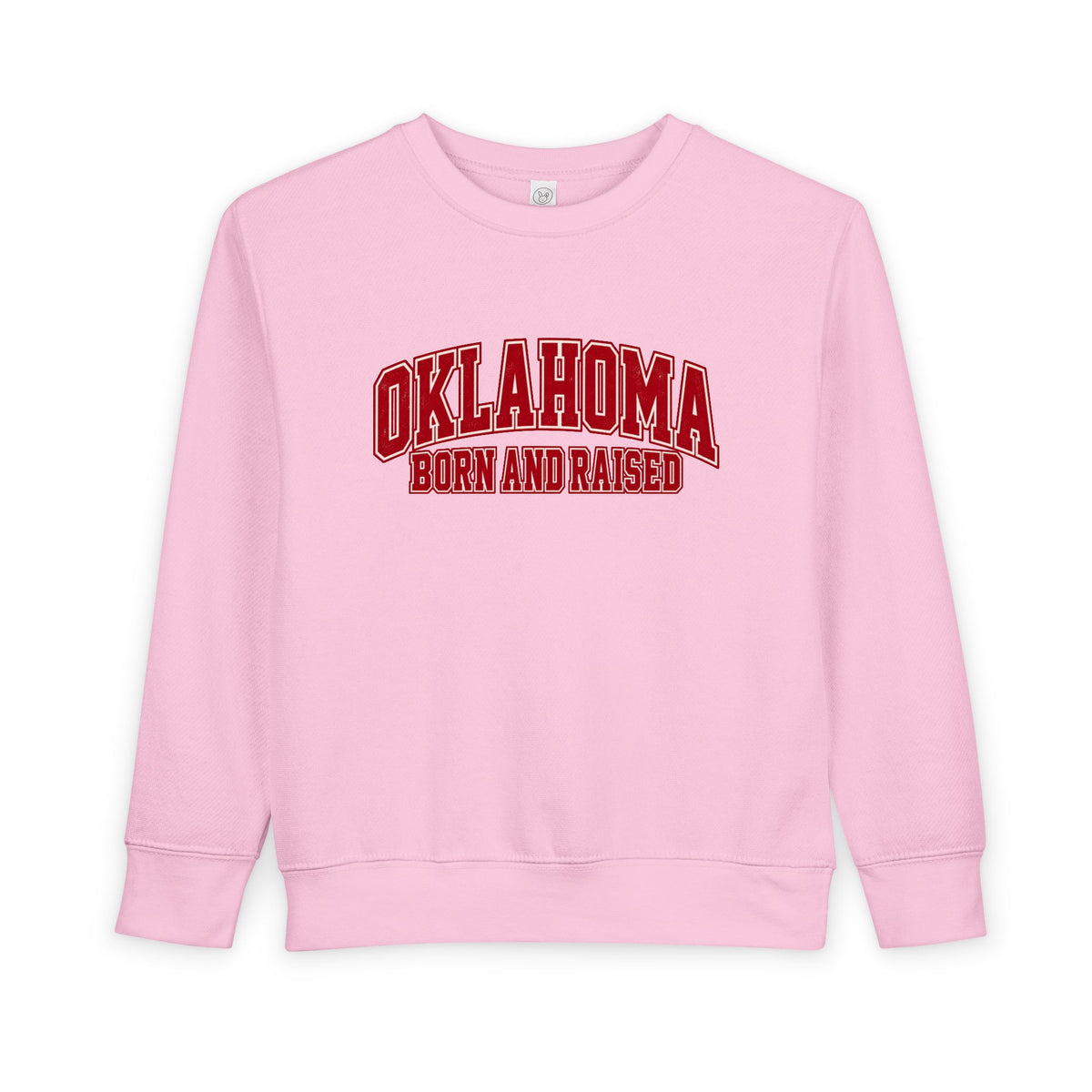 Oklahoma Born and Raised Old-School Athletic Unisex Toddler Sweatshirt