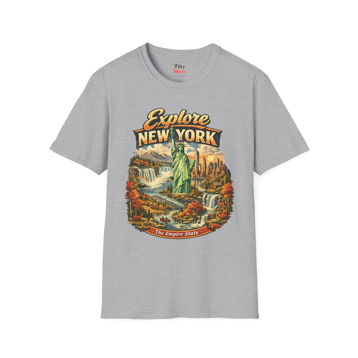Explore New York Unisex Softstyle T Shirt State Pride Graphic Tee Collections FS03