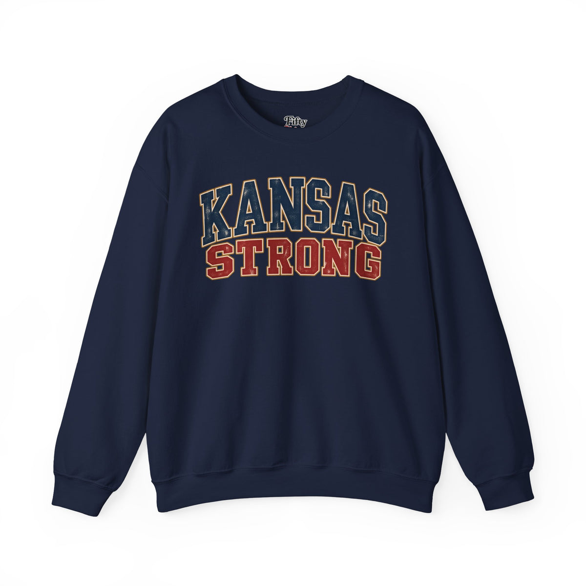 Kansas Strong Unisex Crewneck Sweatshirt State Name Graphic