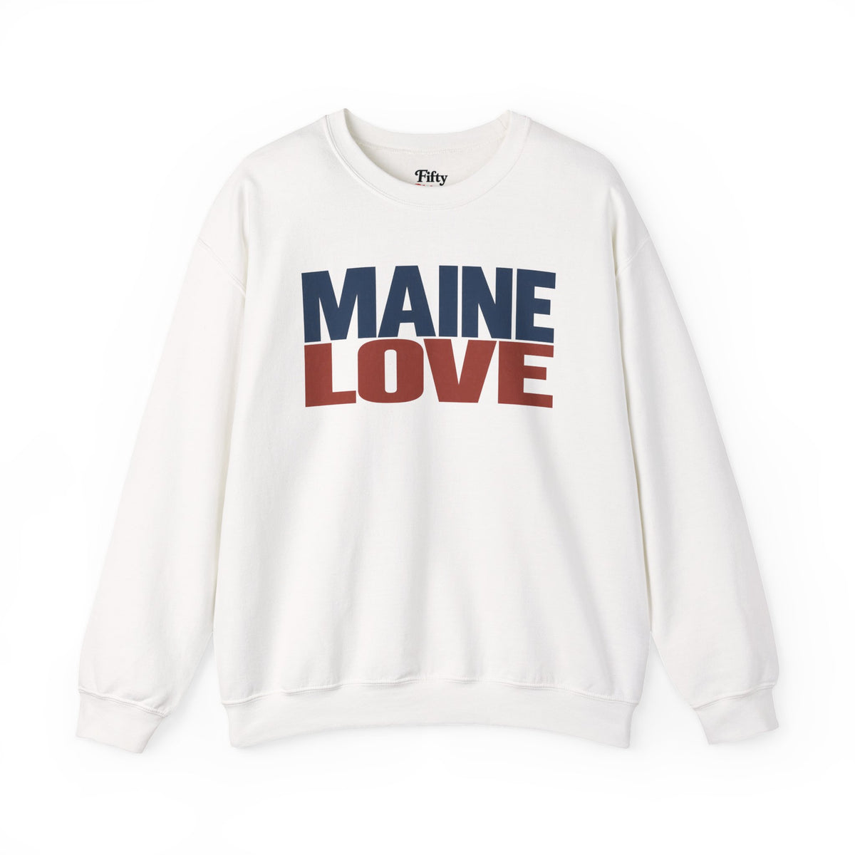Maine Love Unisex Crewneck Sweatshirt State Name Graphic
