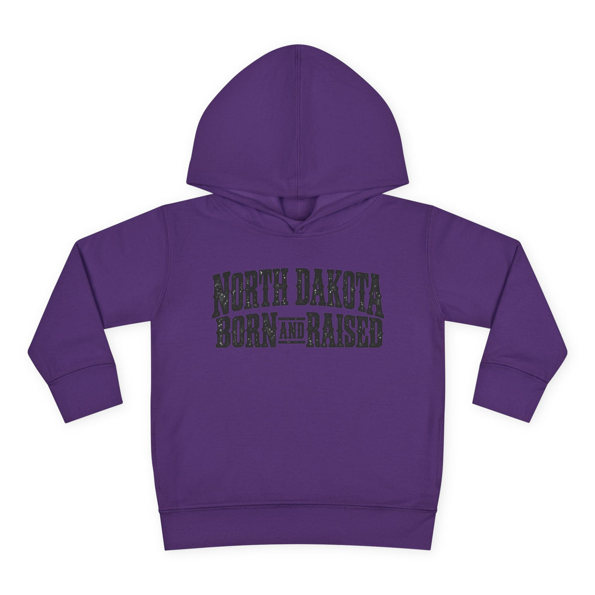 North Dakota Born and Raised Rugged Prairie Heritage Unisex Toddler Pullover Fleece Hoodie