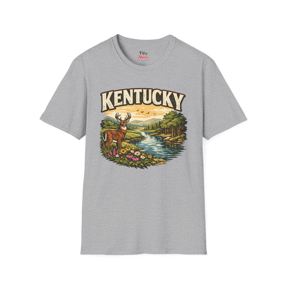 Kentucky Wildlife Unisex Softstyle T Shirt State Pride Graphic Tee Collections FS03