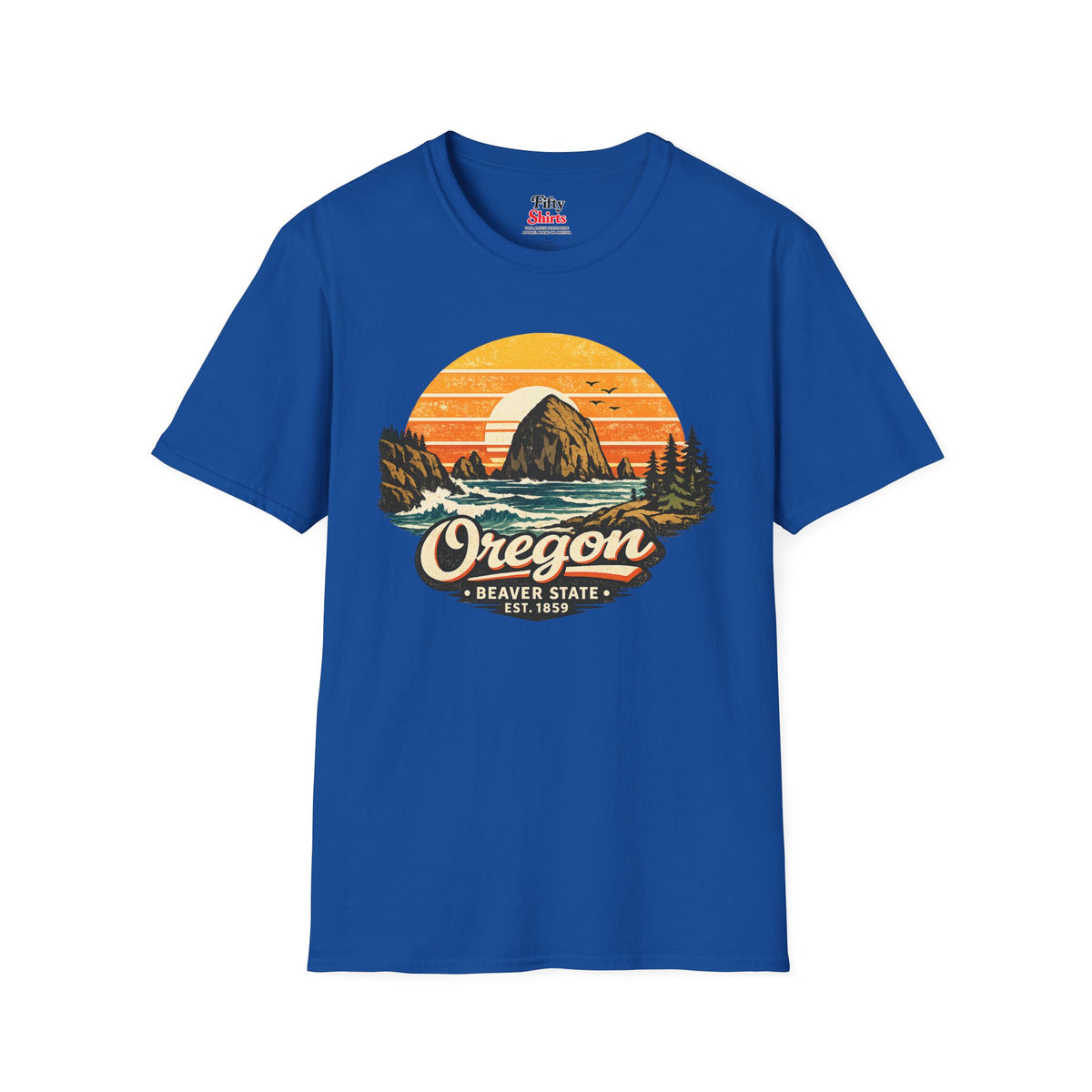 Oregon Pacific Sunset Unisex Softstyle T Shirt State Pride Graphic Tee Collections FS03