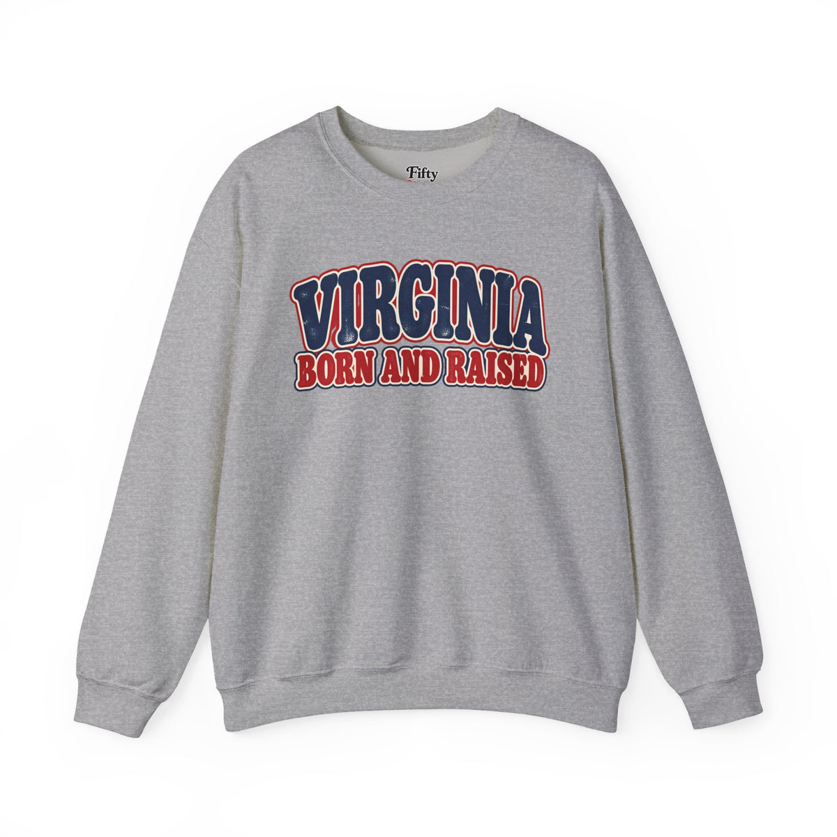 Virginia Born and Raised Retro 1970s Unisex Sweatshirt Graphic