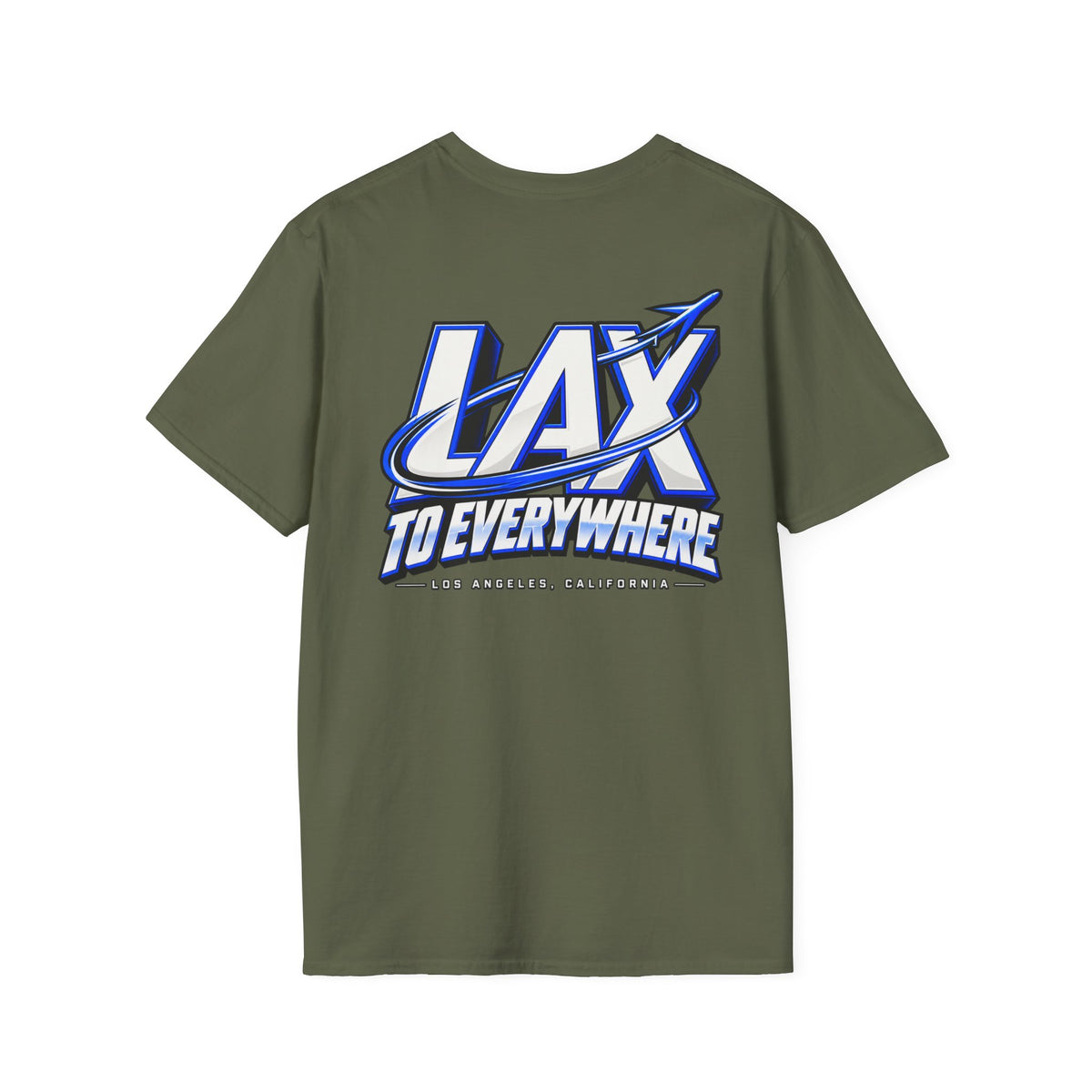 Lax To Everywhere Los Angeles Unisex Softstyle Graphic Tee
