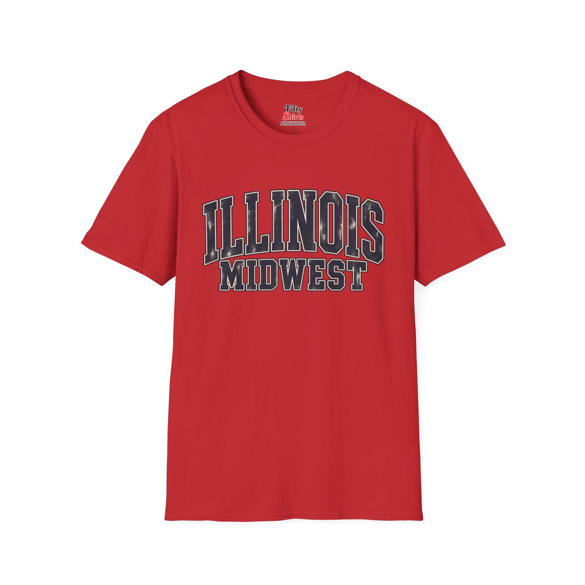 Illinois Midwest Unisex Softstyle T Shirt State Name Graphic Tee