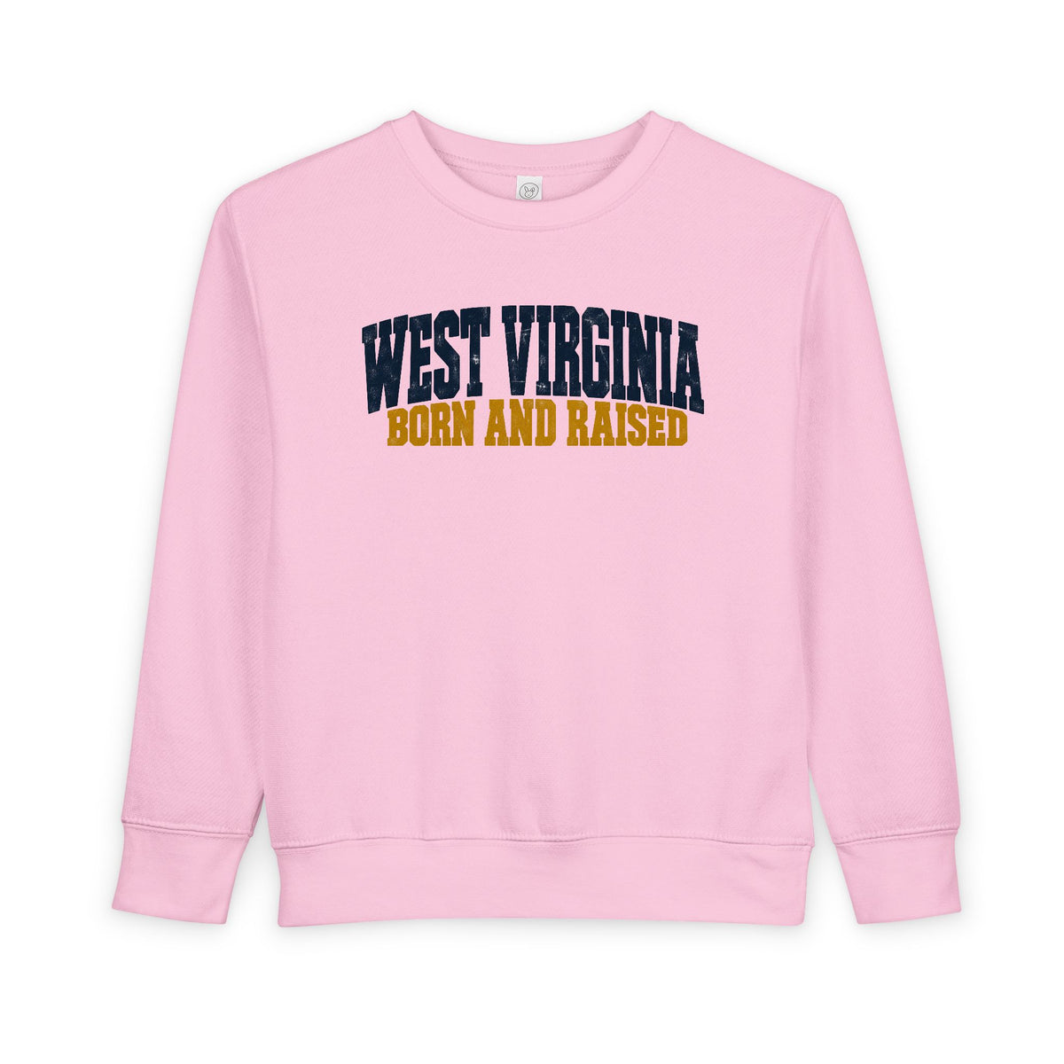 West Virginia Born and Raised Bold Workwear Unisex Toddler Sweatshirt